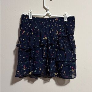 American Eagle Outfitters navy blue floral skirt